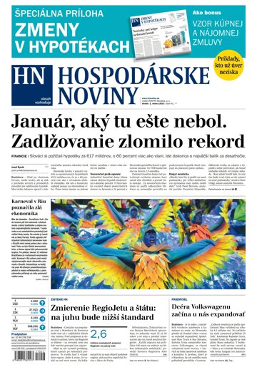 Obálka e-magazínu Hospodárske noviny 01.03.2017
