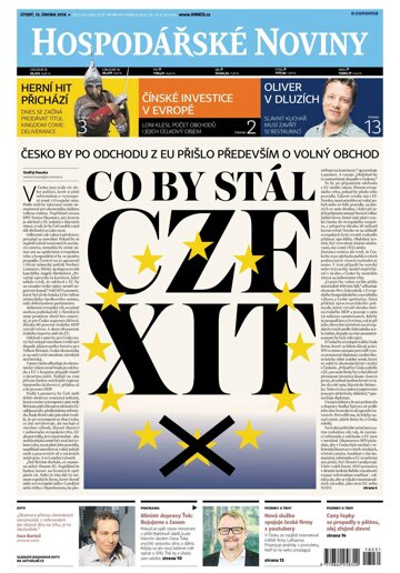 Obálka e-magazínu Hospodářské noviny 031 - 13.2.2018