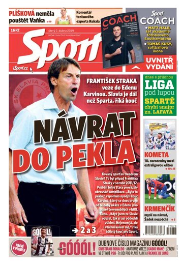 Obálka e-magazínu Sport 2.4.2019