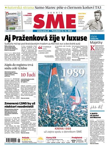 Obálka e-magazínu SME 11/11/201
