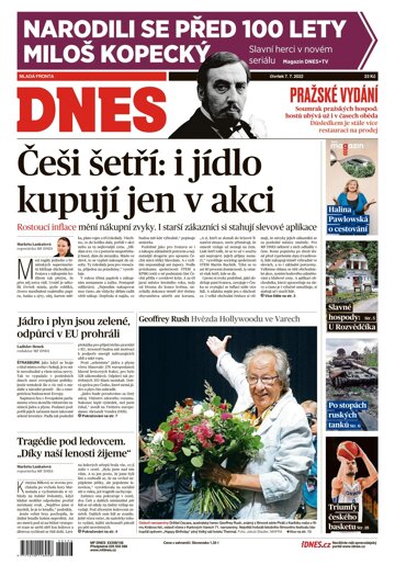 Obálka e-magazínu MF Dnes 7.7.2022