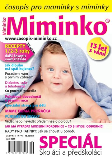Obálka e-magazínu Miminko 9/2015