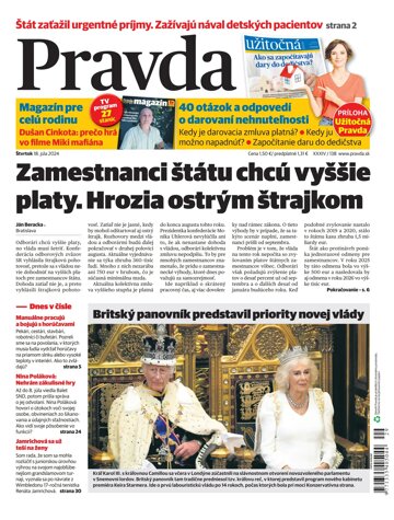 Obálka e-magazínu Pravda 18. 7. 2024