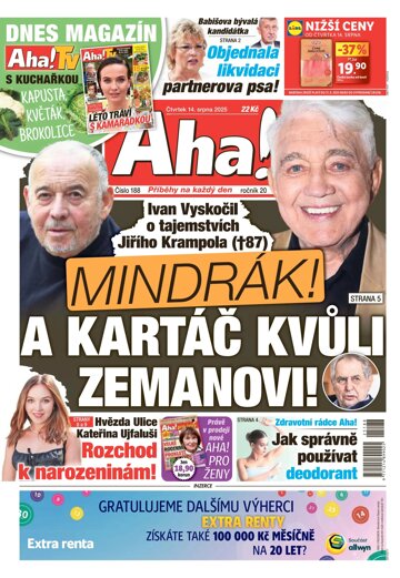 Obálka e-magazínu AHA! 14.8.2025
