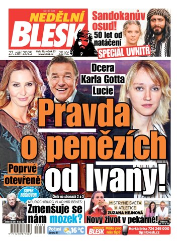 Obálka e-magazínu Nedělní Blesk 28.9.2025