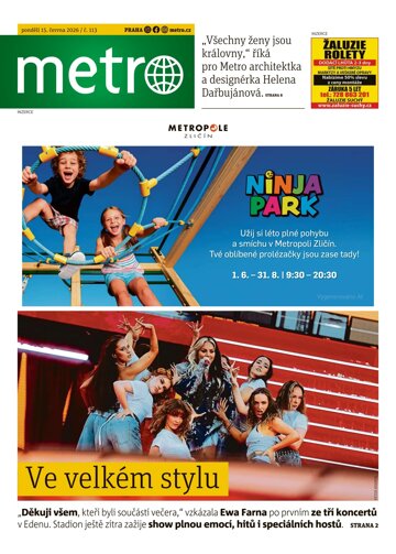 Obálka e-magazínu deník METRO 15.6.2026
