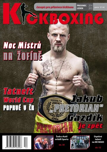 Obálka e-magazínu Kickboxing (prosinec 2014/leden 2015)