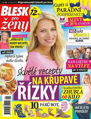 Obálka e-magazínu Blesk pro ženy 23.5.2016