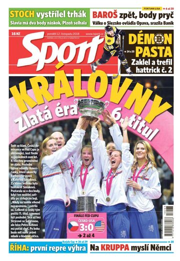 Obálka e-magazínu Sport 12.11.2018