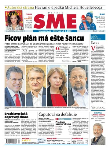 Obálka e-magazínu SME 14.2.2019