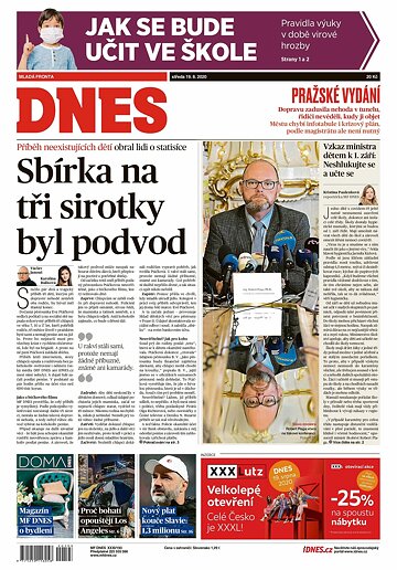 Obálka e-magazínu MF Dnes 19.8.2020