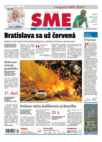 Obálka e-magazínu SME 26.8.2020