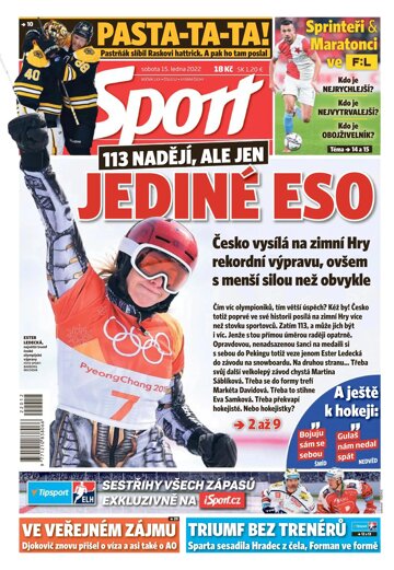 Obálka e-magazínu Sport 15.1.2022