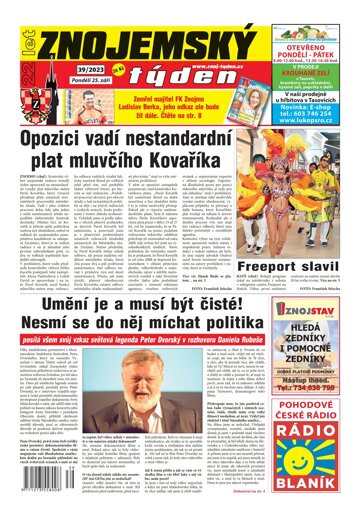 Obálka e-magazínu Znojemský týden 39/2023