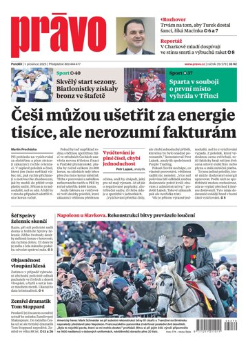 Obálka e-magazínu Deník Právo 1.12.2025
