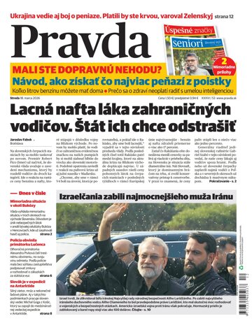 Obálka e-magazínu Pravda 18. 3. 2026