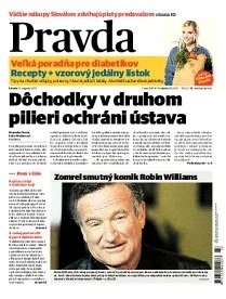 Obálka e-magazínu Pravda 13. 8. 2014