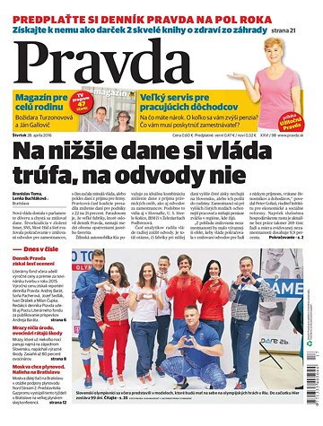 Obálka e-magazínu Pravda 28.4.2016