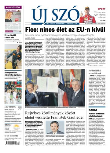 Obálka e-magazínu Új Szó 27.3.2017