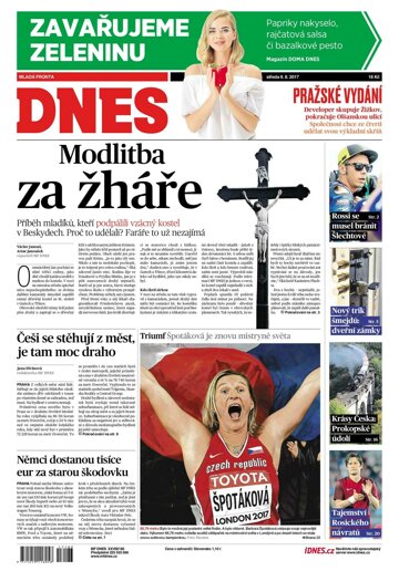 Obálka e-magazínu MF Dnes 9.8.2017