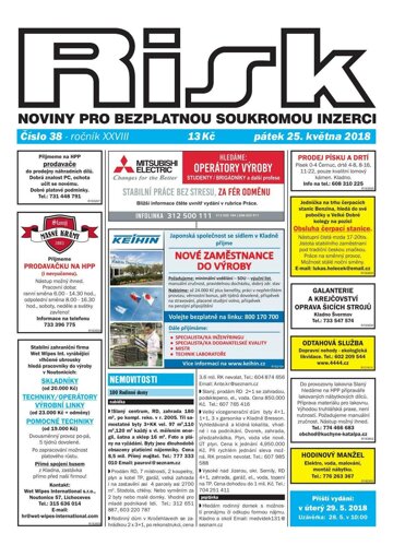 Obálka e-magazínu Risk 38/2018