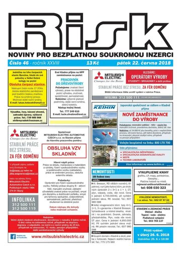 Obálka e-magazínu Risk 46/2018