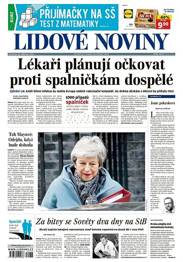 Obálka e-magazínu Lidové noviny 28.3.2019