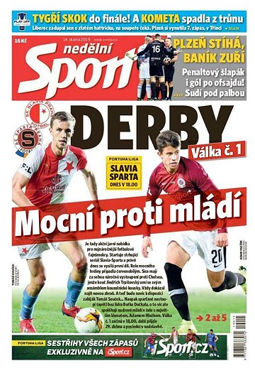 Obálka e-magazínu Nedělní Sport 14.4.2019