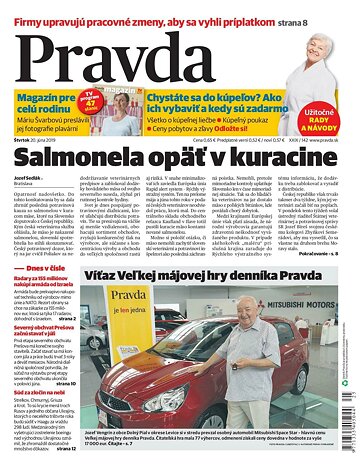Obálka e-magazínu Pravda 20. 6. 2019