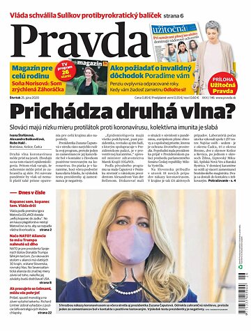 Obálka e-magazínu Pravda 25. 6. 2020