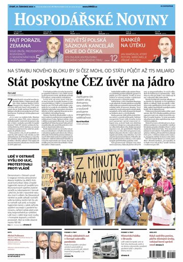 Obálka e-magazínu Hospodářské noviny 139 - 21.7.2020