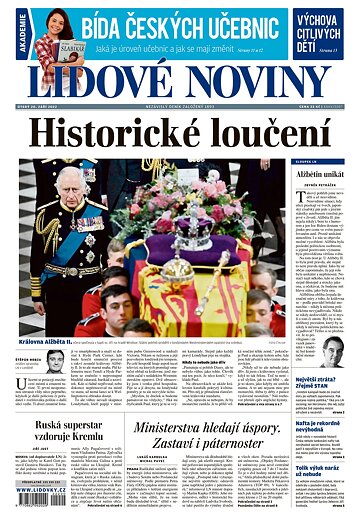 Obálka e-magazínu Lidové noviny 20.9.2022