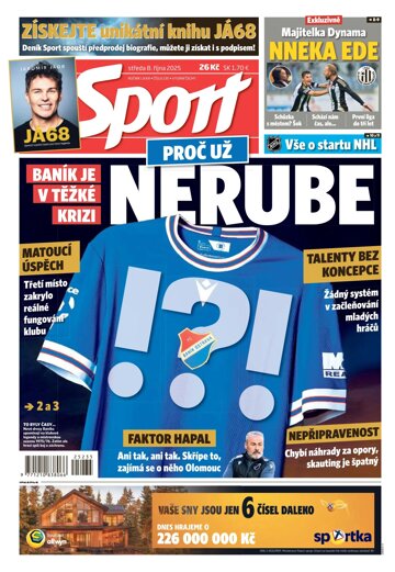 Obálka e-magazínu Sport 8.10.2025