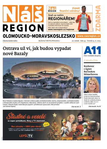 Obálka e-magazínu Náš Region - Olomoucko/Moravskoslezsko 45/2025