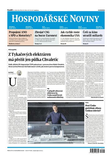 Obálka e-magazínu Hospodářské noviny 017 - 26.1.2026