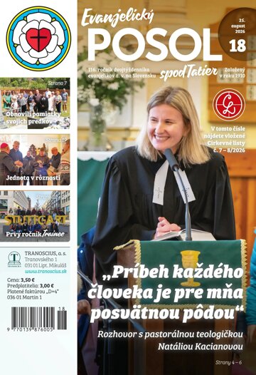 Obálka e-magazínu Evanjelický posol spod Tatier 18/2026