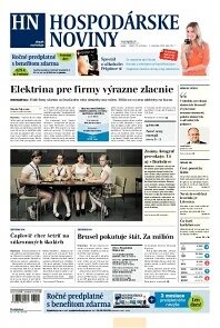 Obálka e-magazínu Hospodárske noviny 29.11.2013