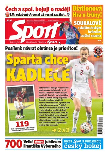 Obálka e-magazínu Sport 24.11.2015