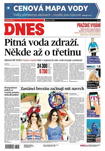 Obálka e-magazínu MF Dnes 15.6.2016