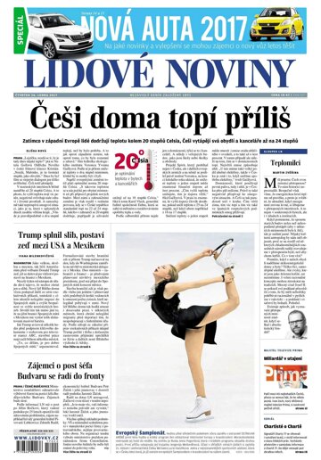 Obálka e-magazínu Lidové noviny 26.1.2017