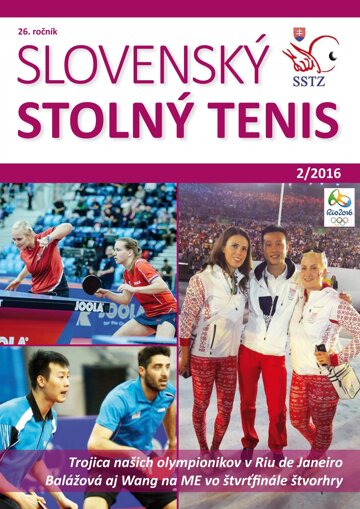 Obálka e-magazínu Slovenský stolný tenis 2/2016