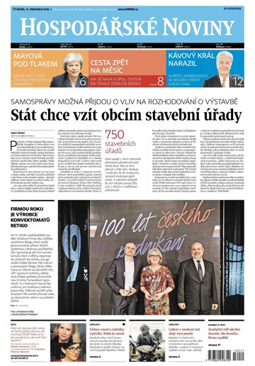 Obálka e-magazínu Hospodářské noviny 241 - 13.12.2018