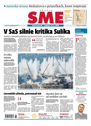 Obálka e-magazínu SME 29.6.2019