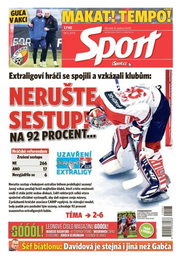 Obálka e-magazínu Sport 9.1.2020