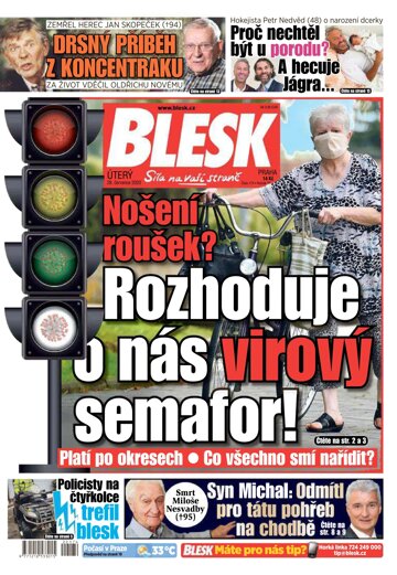 Obálka e-magazínu Blesk 28.7.2020