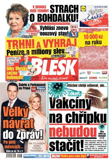 Obálka e-magazínu Blesk 29.9.2020