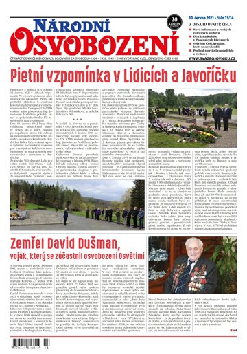 Obálka e-magazínu Národní Osvobození 13-14/2021