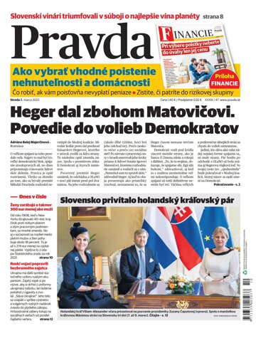 Obálka e-magazínu Pravda 8. 3. 2023