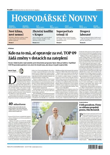 Obálka e-magazínu Hospodářské noviny 140 - 24.7.2023