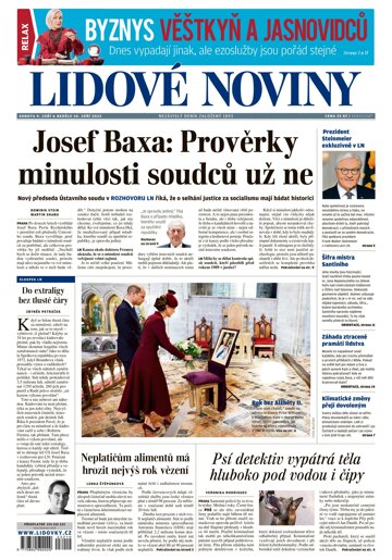 Obálka e-magazínu Lidové noviny 9.9.2023